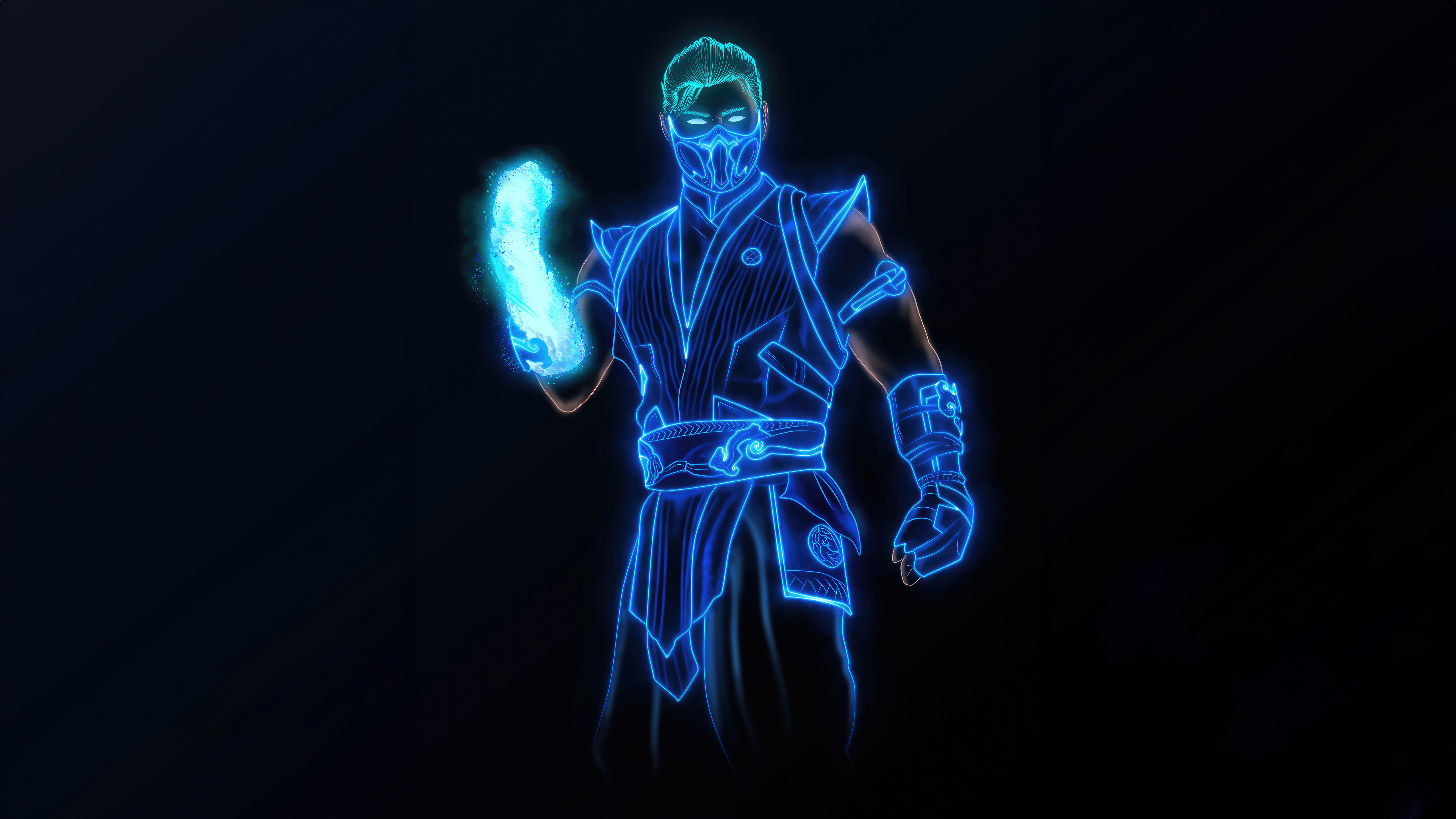 Sub Zero Mortal Kombat Neon 5k